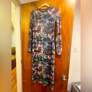 STAUD long sleeve mesh dress